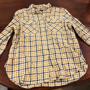 J. Crew Women’s Orange and Navy Flannel Size 10